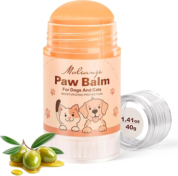 Dog Paw&Nose Balm Lick Safe1.4oz(40g),All-Natural Ingredients Pets Paw Wax,Healing Moisturizer with Coconut Oil&Honey,for Dry Cracked Dog & Cat Paws,Nose & Elbows, Horse Hoof, Joint Care