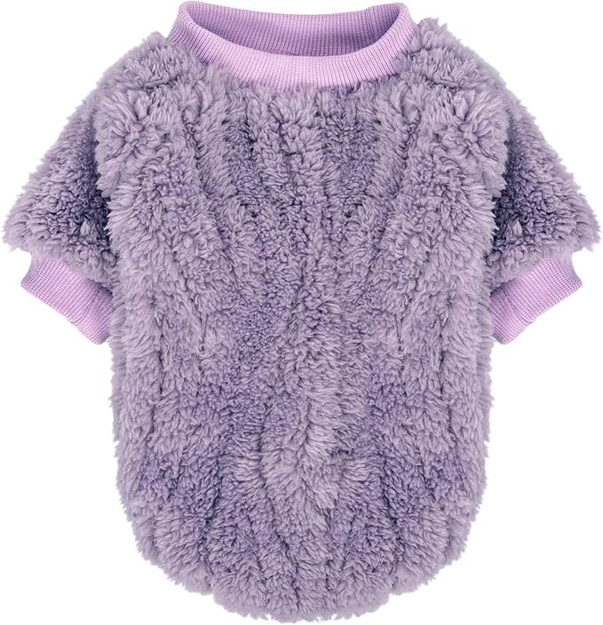 FabriCastle Dog Sweater, 3-Pack Dog Clothes & Coat, Pet Jacket for Small or Medium Dogs Boy or Girl, Soft and Warm Cat Sweaters Doggy Apparel Costumes Christmas (Lavender,Pink,Butter Yellow, X-Small)