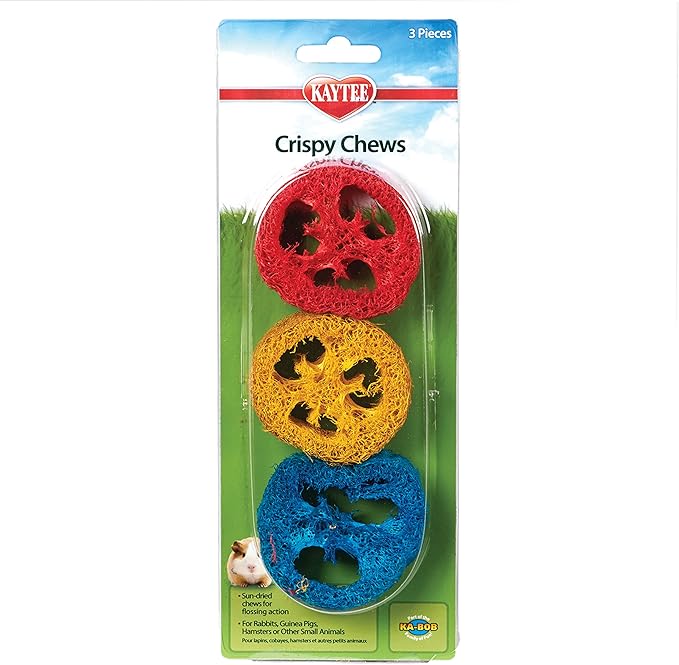 Kaytee Crispy Chews 3-pack For Pet Rabbits, Chinchillas, Guinea Pigs, Rats and Other Small Animals