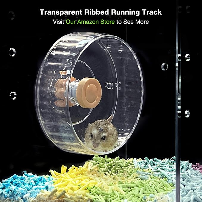 GuineaLoft™ Silent Hamster Wheel - 7.1 inch (18cm) for Hamsters, Mice, Gerbils & Small Animals