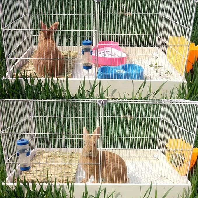 PINVNBY 6 Pack Rabbit Grass Mat,Bunny Natural Straw Woven Bed,Small Animal Cages Hay Nest Sleeping,Chewing,Nesting and Toys for Rabbits Guinea Pig Hamster Hedgehog and Squirrel Bed Mat