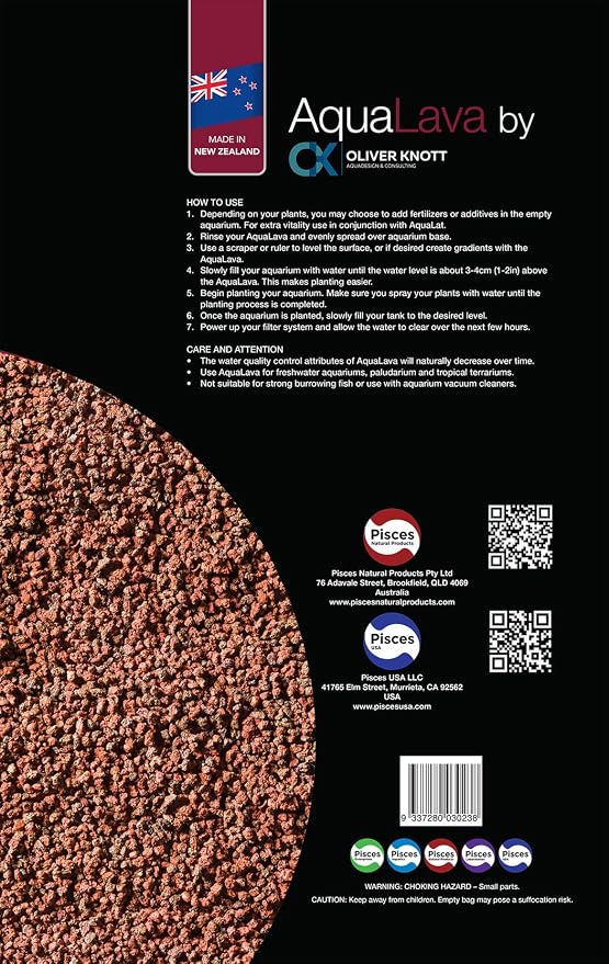 Oliver Knott AQUALAVA Power Plant Growth, 7l for Planted Aquariums, Shrimp, bio-Filter, Brown