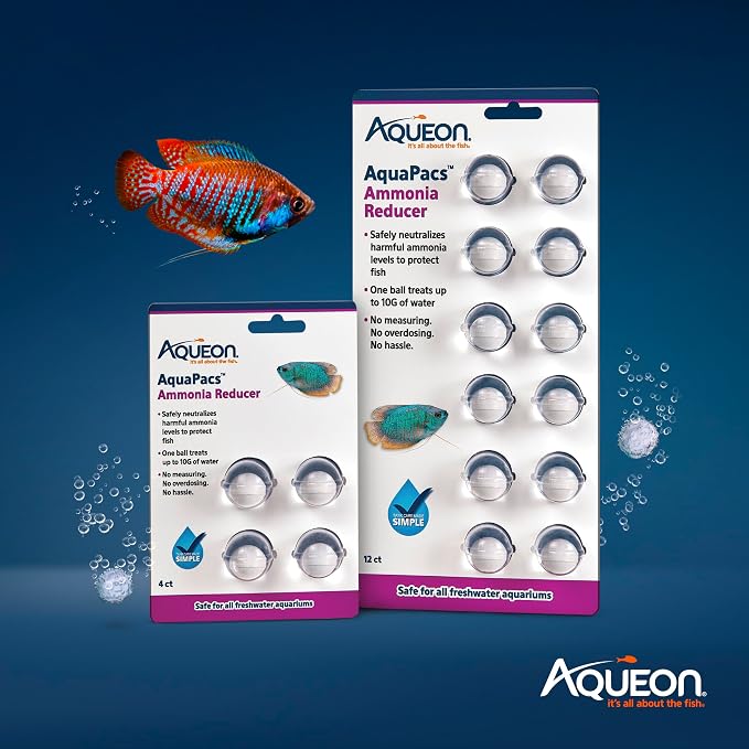 Aqueon AquaPacs Ammonia Reducer 12 Pack, 10 Gallon