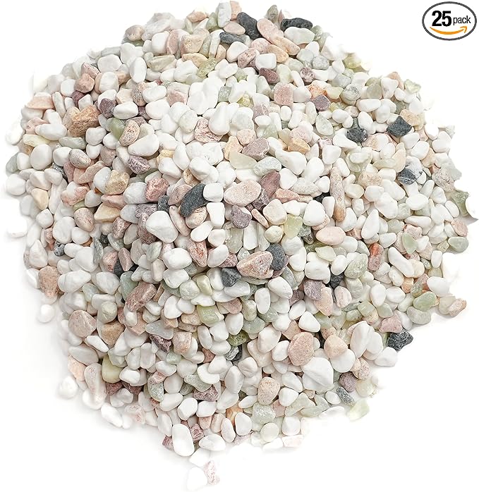 300 LBS Natural Gravel for Fish Tank, StoneCreek Betta Fish Aquarium Gravel, Vase Filler, River Rocks, Fish Tank Decorations, Perfect for Aquarium Decor, Fish Tank, Indoor Plant, Mixed Color