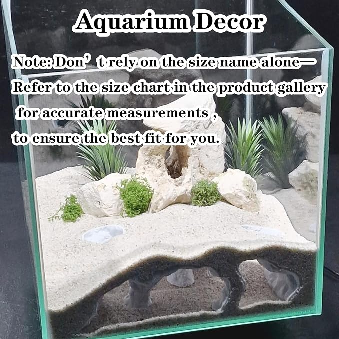 Aquarium Cave Decor，Under Gravel Tunnel Hideout with Viewing Ports, Substrate-Friendly Fish Tank Decoration for Pleco, Shrimp & Corydoras (Mud red, Large)