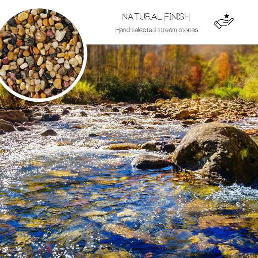Pebbles for Indoor Plants,River Rocks for Succulent Plants,Aquarium Gravel | 3Lb Decorative Stones Bonsai Garden Pebbles,Succulent Rocks,Small Aquarium Rocks for Landscaping ,Plants,Vase Fillers