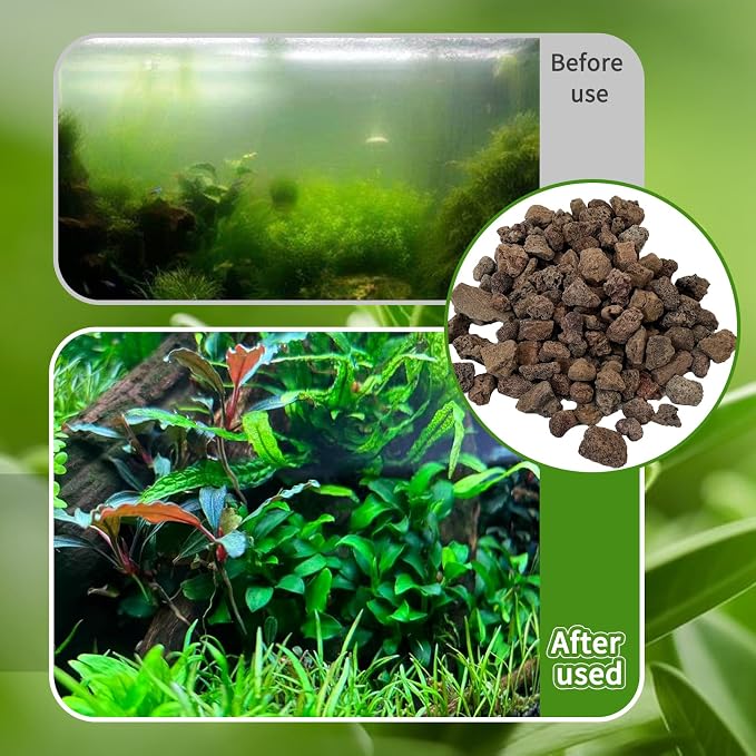 Hamiledyi 6 LB Aquarium Filter Media Bio Balls Ceramic Rings Media with Mesh Bag for Fish Tank and Pond Canister Biological Biofilter Filter (Black)
