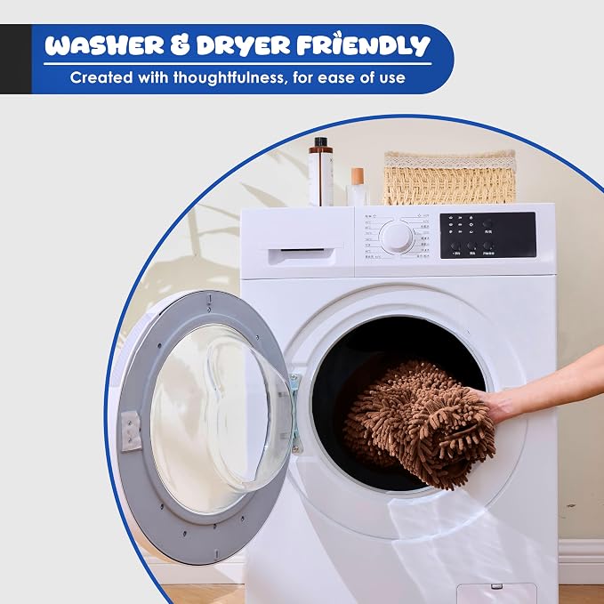 Dog Towel Microfiber, Coffee | Super Absorbent, Fast Dry, Hand Pockets, Large & Small Dogs, Machine Washable