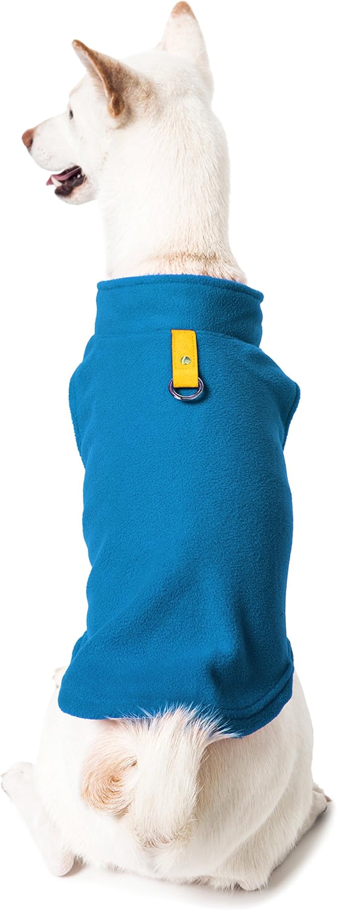 Gooby Fleece Vest Dog Sweater - Deep Blue, X-Large - Warm Pullover Fleece Dog Jacket with O-Ring Leash - Winter Small Dog Sweater Coat - Cold Weather Dog Clothes for Small Dogs Boy or Girl (Pack of 2)