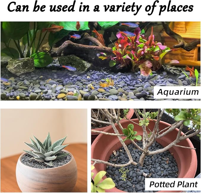 CJGQ 7lb Aquarium Gravel for Plants, Decorative River Rocks Pebbles for Succulents Cactus Outdoor Garden Landscaping, Plant Rocks Natural Small Drainage Rocks Gravel for Fish Tank Vases Terrarium
