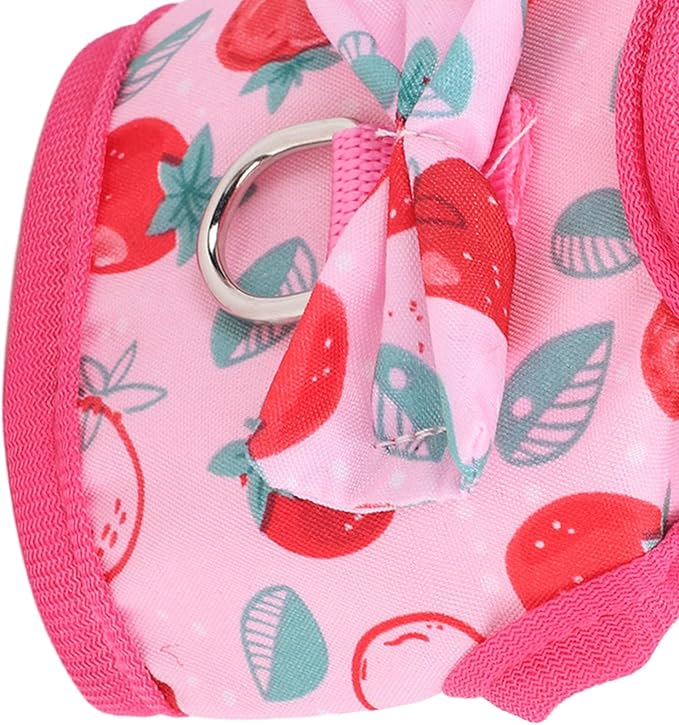 Small Pet Harness and Leash, Escape Proof Rabbit Vest with Soft Edges Dual Safety Buckles for Bunny Guinea Pig Ferret Chinchilla (M)