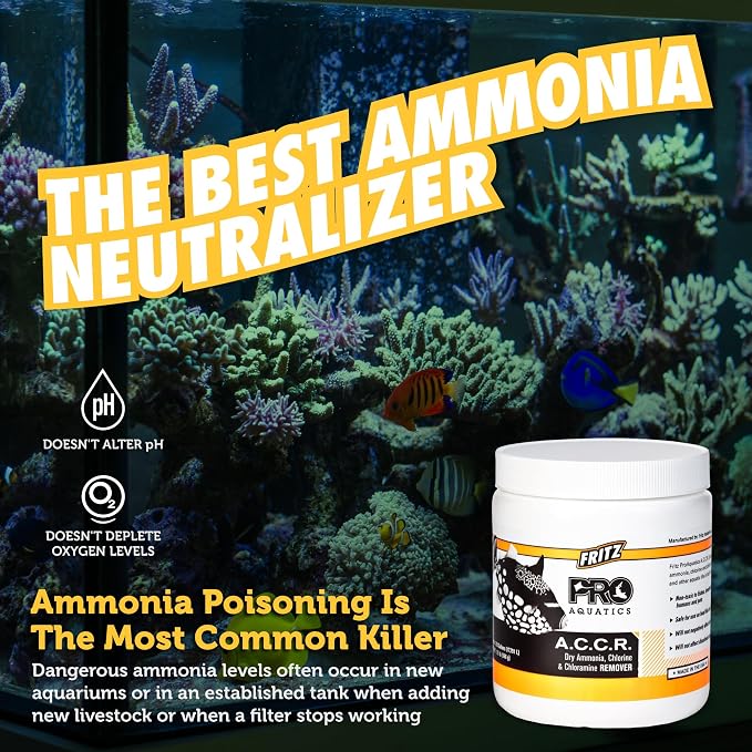 Fritz Aquatics PRO - A.C.C.R. Concentrated Dry Ammonia, Chlorine and Chloramine Remover - 1.25lb