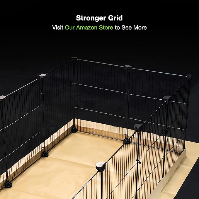 GuineaLoft™ Model-AB C&C Guinea Pig Cage – Tall & Large 4ft(L) x 2ft(W) x 1.3ft(H) C&C Cage, Puppy/Bunny Play Pen w/Improved Hardware & Disposable Bottom - Visit the GuineaLoft Store to See More