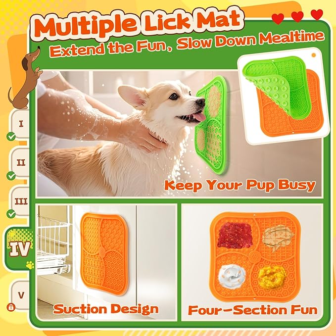 Forfon 10 Pack Complete Dog Puzzle Toys Set-Dog Lick Mat & Feeding Bowl with Suction Cups for Small & Medium Breeds,Enrichment Toys for IQ Training & Mentally Stimulating