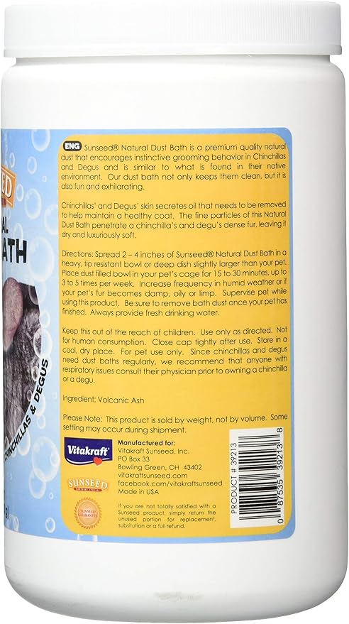 Sun Seed Company SSS39213 Sunthing Special Chinchilla Blue Cloud Bath Dust Can, 30-Ounce
