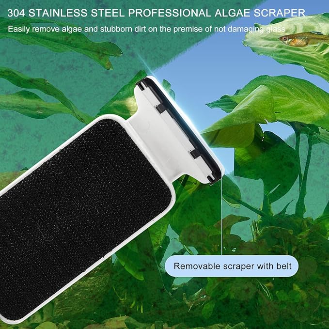 MOMOJIA Magnet Brush Aquarium Tool Glass Algae Scraper Tool Fish Tanks Tool Window