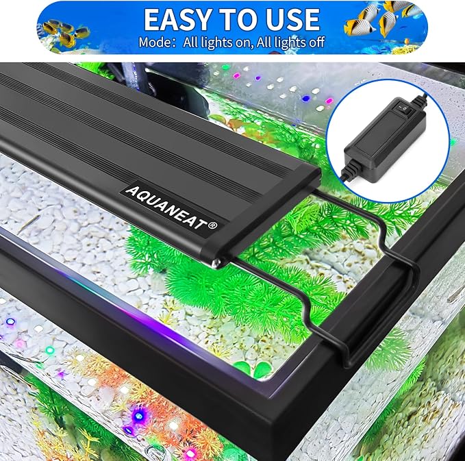 AQUANEAT LED Aquarium Light Full Spectrum for 8 Inch to 10 Inch Fish Tank Light Fresh Water