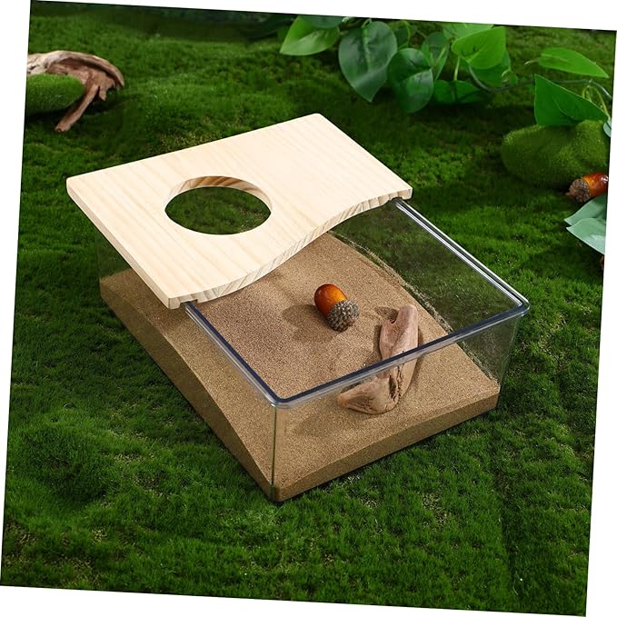 balacoo 1pc Transparent Chinchilla Sand Bath House Acrylic Bath Container for Hamster Dust Lightweight Stable Design for Pet Cages for Animals