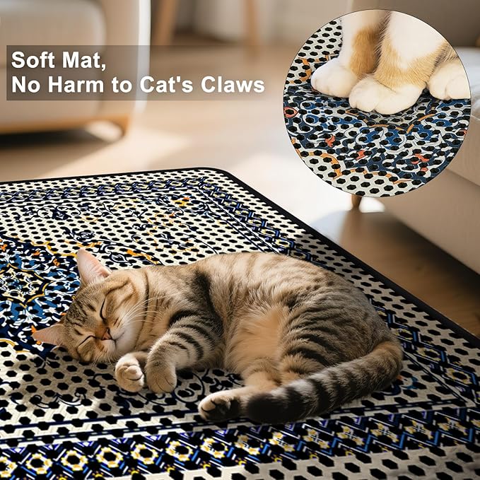 Cat Litter Mat 24"x29.5" Double Layer Waterproof Litter Box Mat Washable Litter Trapping Mat