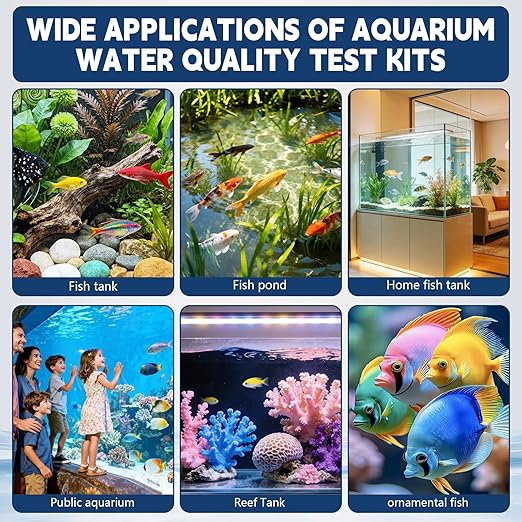 9 in 1 Aquarium Test Strips, 100 Count, Fish Tank Water Test Kit for Freshwater & Saltwater, Tests Nitrate, Nitrite, pH, KH, Total Alkalinity, Hardness, Free Chlorine, Copper & Phosphate