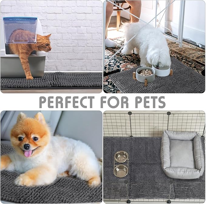 Amylove 4 Pcs Guinea Pig Cage Liner Washable Fleece Pee Pads Pet Dog Cat Bedding Training Mat for Small Animal Guinea Pig Puppy Bunny Hamster(12 x 12 Inch,Square,Dark Gray)