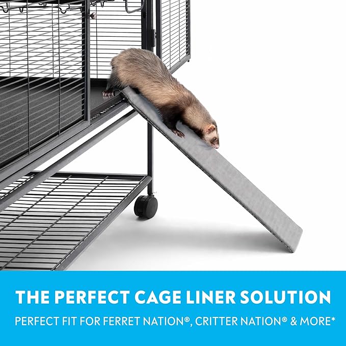 Paw Inspired Fitted Fleece Exit Ramp Cover for Ferret Nation & Critter Nation Cage, Washable Ramp Protector for Exterior Cage Ladder, for Ferrets, Rats, Chinchillas, Hedgehogs & Small Animals