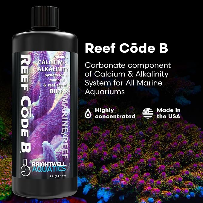 Brightwell Aquatics Reef Code B Alkalinity Buffer for Reef Aquariums 1L