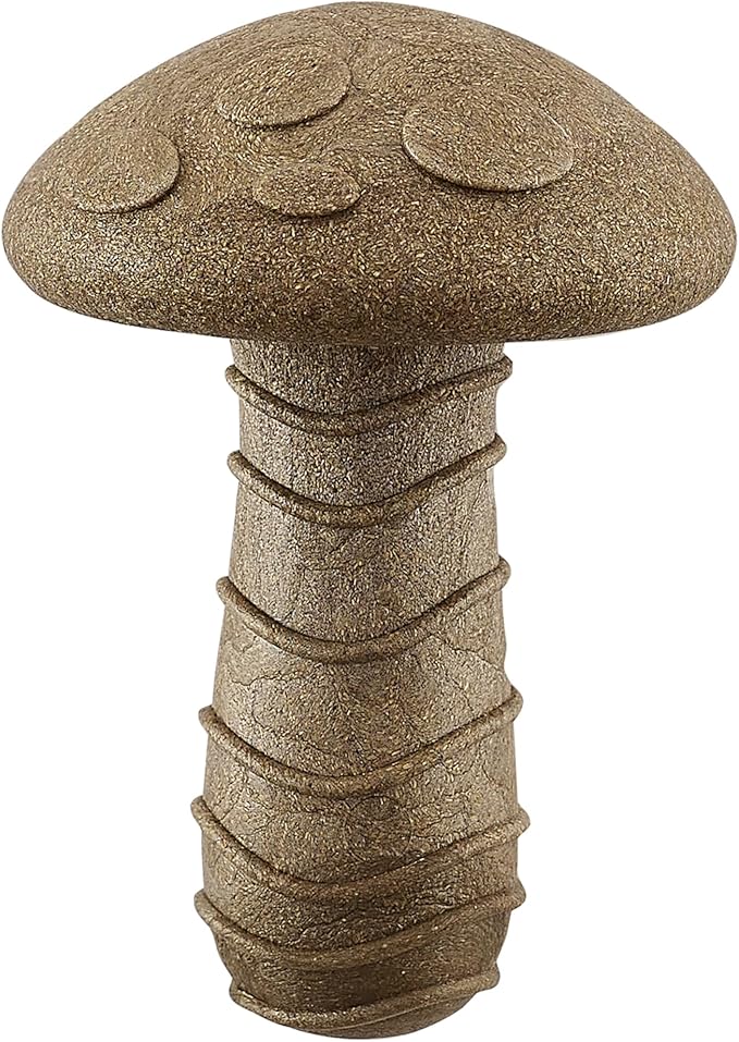 Pupstages Dogwood Mushroom Durable Dog Chew Toy, Peanut Butter Scent, Medium