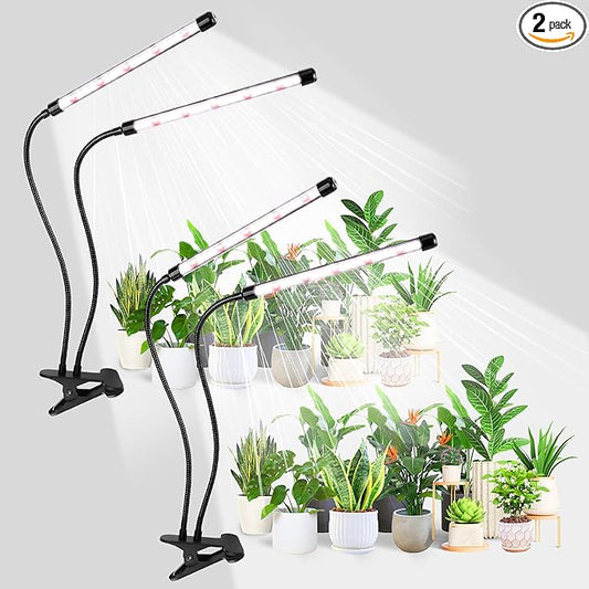 EWPJDK Grow Light 6500K Full Spectrum Plant Grow Lights 84 LED Plant Light with Clip Grow Lamp for Indoor Plants Growing Lamps（2PCS）