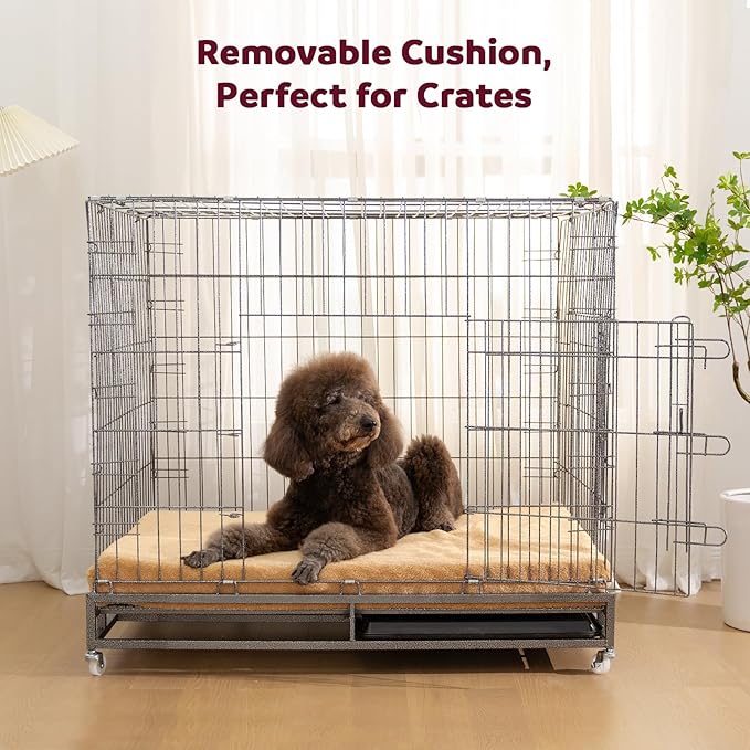 Cooling Orthopedic Dog Bed for Extra Large Dogs - Memory Foam for Joint Pain & Arthritis, XL Pet Bed w/Washable Removable Cover & Waterproof Liner, XXL Dog Sofa w/Raised Bolster & Non-Slip Base