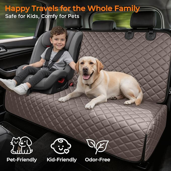 URPOWER Dog Car Seat Cover for Back Seat - Waterproof Car Seat Protector for Child Carseat & Pets, Nonslip Car Seat Covers for Cars, SUVs & Small Trucks