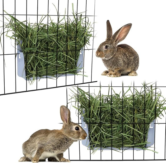 Hypeety Rabbit Hay Feeder - Automatic Plastic Cage Accessory for Guinea Pigs, Chinchillas, and Small Animals