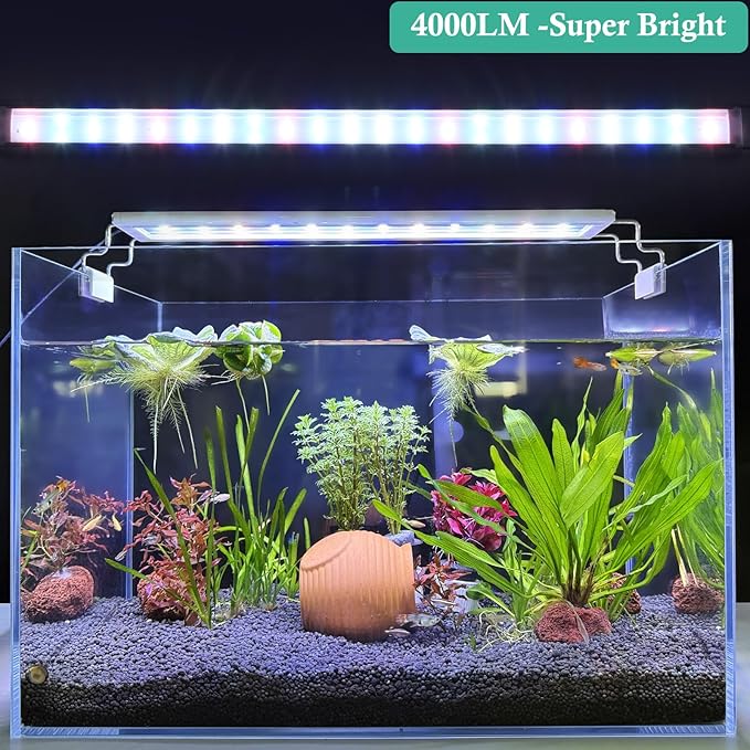 HITOP Full Spectrum LED Aquarium Light – 32-40" Classic Fish Tank Light with Timer, Aquarium Plant Light with Stable Extendable Brackets