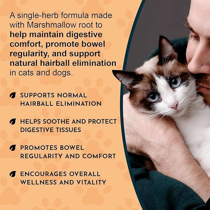 Animal Essentials Hairball Relief Formula - Hairball Treatment for Dogs and Cats, Hairball Medicine, Hairball Remedy, Marshmallow Root Extract - 2 Fl Oz