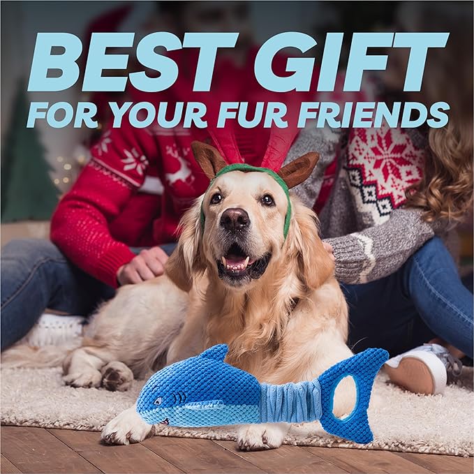 LEGEND SANDY Large Squeaky Dog Toys to Keep Them Busy, Interactive Plush Dog Toy,Crinkle Tug of War Dog Chew Toy for Small, Medium, and Large Dogs