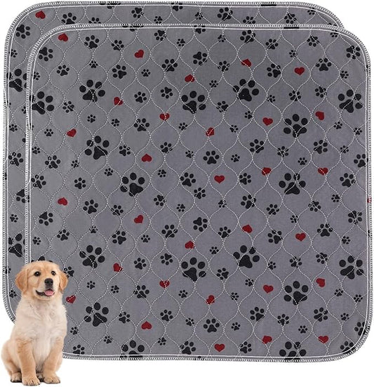 Washable Pee Pads for Dogs,2 Pack Extra Large 42"x42" Super Absorbent Reusable Puppy Pads,Non-Slip 100% Waterproof Dog Pee Pads,Pet Training Pads for Couch, Crate,Potty Training,Floor