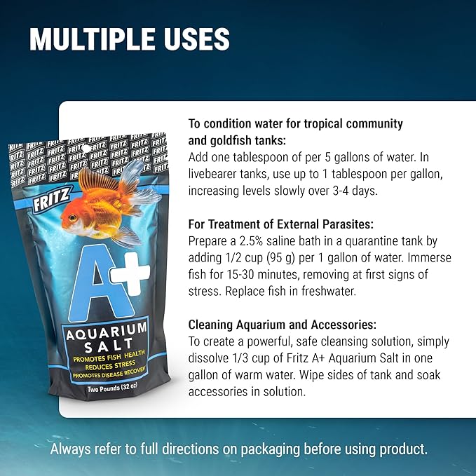 Fritz Aquatics A+ Aquarium Salt Treatment for Freshwater Fish (2 lbs)
