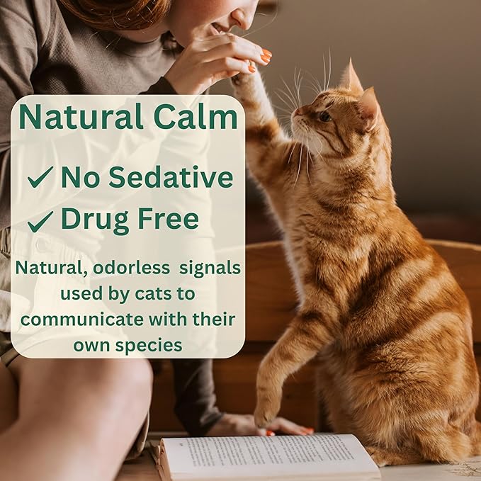 60-Day Cat Calming Diffuser Kit – 2-Pack | 2 Pheromone Diffuser + 2 Refills (48ml Each) | Reduces Anxiety, Spraying, Scratching & Meowing | Timer Modes to Extend Refill Life