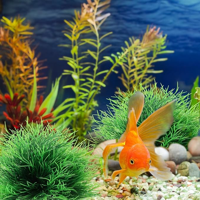 2 Pcs Aquarium Plants Decorations Fish Tank Decorations Artificial Fish Tank Plants Plastic Fishes Tanks Accessories Small Large Aquarium Decoration Plastic Artificial Plant(Light Green)