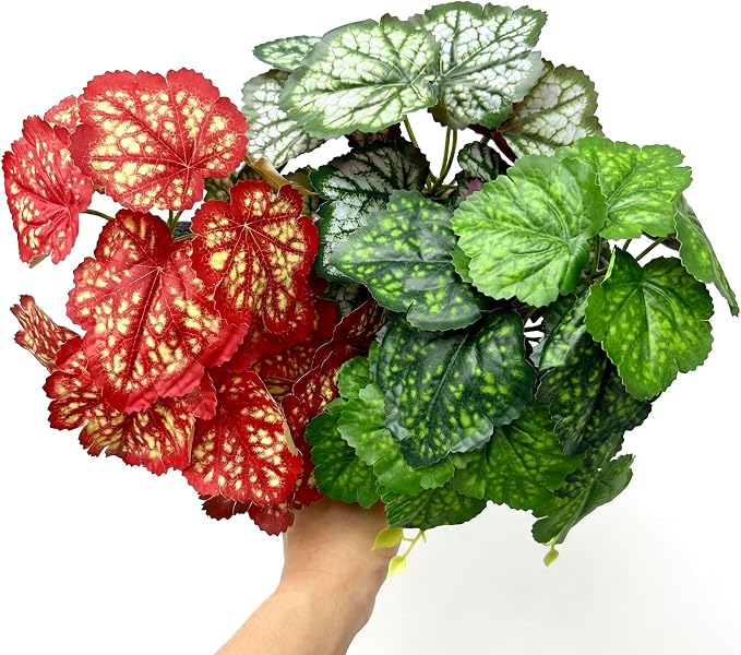 5 Pc Reptile Plants & Habitat Decor Kit - 3 Artificial Plants & Large 3.3ft Jungle Vine Branch, Amphibian Habitat Hideout Decor Accessories for Crested Gecko, Bearded Dragon, Lizard, Snake,Hermit Crab