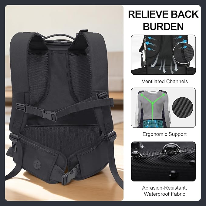 Dog Carrier Backpack for Medium Dogs up to 22 IBS, Dog Hiking Backpacks with Multi Compartment Storage & Adjustable Straps, Waterproof Pet Backpack for Climbing Cycling