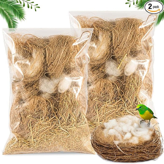 Sukh Bird Nesting Material - Bird Nests Bedding Hummingbird Nesting Material Mixing Canary Nesting Material Finch Nesting Material Parakeet Nesting Materials for Cage,Gardens,Tree Trunks (2)
