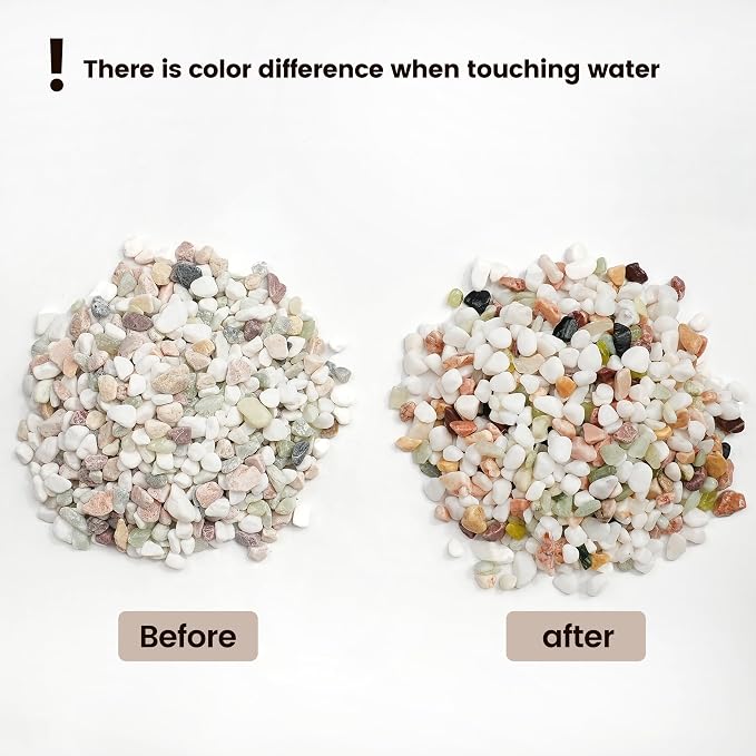 120 LBS Natural Gravel for Fish Tank, StoneCreek Betta Fish Aquarium Gravel, Vase Filler, River Rocks, Fish Tank Decorations, Perfect for Aquarium Decor, Fish Tank, Indoor Plant, Mixed Color