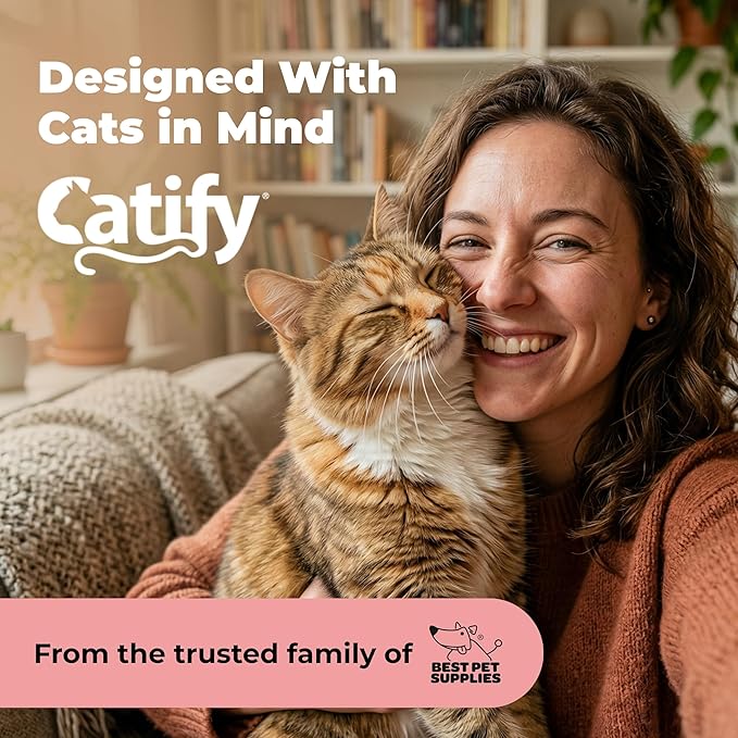 Best Pet Supplies Catify Cat Scratcher, Fun Interactive Scratchers, Posts, Poles, Claw Safe, Furniture Saver Indoor Play Support Natural Cat Behaviors Heavy Duty - 5 Pack Round, 10 x 10"
