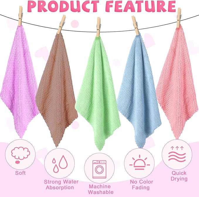Reginary 10 Pcs Guinea Pigs Blankets Hamster Fleece Cage Liners Coral Fleece Quick Dry Soft Blankets Bedding Guinea Pig Accessories for Cat(14 x 30 Inch,Colorful)