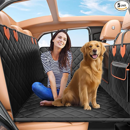 IJVAE Truck Back Seat Extender for Dogs Hard Bottom Holds 500lbs,Dog Car Seat Cover for Back Seat, Waterproof and Can be stored Dog Hammock for Car SUV