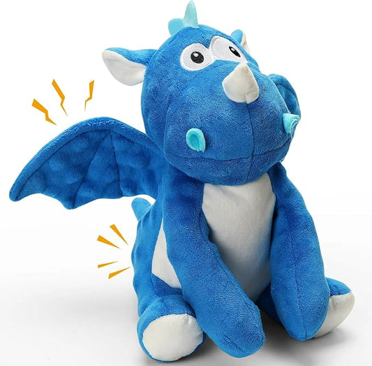 loncoldy Plush Dog Toys, Tough Chew Toys for Dogs, Crinkle Stuffed Squeaky Toy for Small Medium Large Breed, Interactive Plush Toys to Keep Them Busy, Cute Dinosaur Dog Toy, Pet Toys