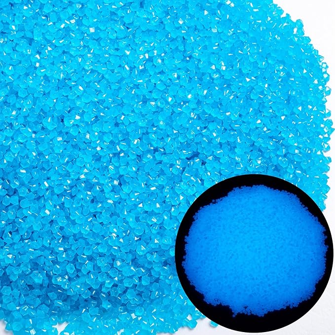 40000 Pcs 3-5mm Glow in The Dark Rocks Pebbles for Fish Tank Sand Aquarium Luminous Gravel Bulk Craft Landscaping Glow Stone for Potted Succulent Decor Fairy Garden, 2.2 Lb/ 1 kg(Dark Blue)