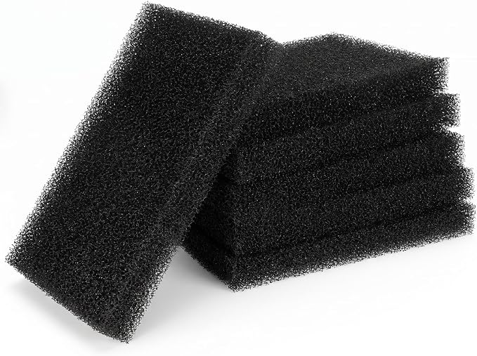 6 Pack Fish Tank Filter Sponge, 6.3x3.9x0.79in Aquarium Filter Sponge | Aquariums Filters Media, for Fish Tank Sump Canister Filters, for Freshwater and Saltwater Aquariums