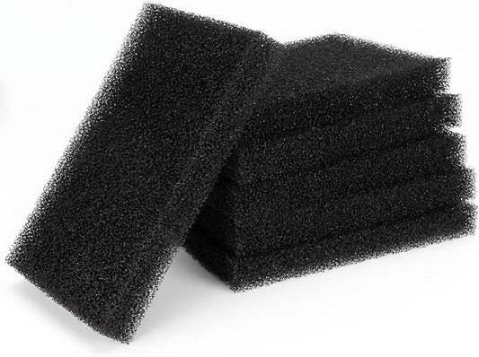 6 Pack Fish Tank Filter Sponge, 6.3x3.9x0.79in Aquarium Filter Sponge | Aquariums Filters Media, for Fish Tank Sump Canister Filters, for Freshwater and Saltwater Aquariums